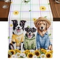 thumbnail image 1 of Table Runners 108 Inches Long Dress Scarves, Spring Dog Farmhouse Coffee/Dining/Kitchen Table Runner for Living Room, Sunflower Daisy Botanical Watercolor 13x108 Inch, 1 of 9