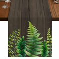 thumbnail image 1 of Table Runners 108 Inches Long Dress Scarves, Spring Leaves Farmhouse Coffee/Dining/Kitchen Table Runner for Living Room, Pastoral Garden Botanical Brown Wooden 13x108 Inch, 1 of 9