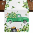 thumbnail image 1 of Table Runners 108 Inches Long Dress Scarves, St. Patrick's Day Farmhouse Coffee/Dining/Kitchen Table Runner for Living Room, Spring Lucky Shamrocks Green Truck Country 13x108 Inch, 1 of 9
