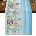 thumbnail image 1 of Table Runners 108 Inches Long Dress Scarves, Summer Nautical Farmhouse Coffee/Dining/Kitchen Table Runner for Living Room, Coastal Beach Starfish Coral Shell Blue 13x108 Inch, 1 of 9