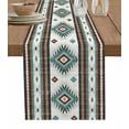 thumbnail image 1 of Table Runners 108 Inches Long Dress Scarves, Turquoise Red Boho Farmhouse Coffee/Dining/Kitchen Table Runner for Living Room, Southwestern Ethnic Aztec Retro Geometric 13x108 Inch, 1 of 7
