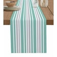 thumbnail image 1 of Table Runners 108 Inches Long Dress Scarves, Turquoise Stripes Farmhouse Coffee/Dining/Kitchen Table Runner for Living Room, Modern Minimalist Horizontal Lines 13x108 Inch, 1 of 7