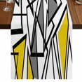 thumbnail image 1 of Table Runners 108 Inches Long Dress Scarves, Yellow Black Geometric Farmhouse Coffee/Dining/Kitchen Table Runner for Living Room, Abstract Art Modern Line 13x108 Inch, 1 of 9