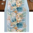 thumbnail image 1 of Table Runners 120 Inches Long Dress Scarves, Blue Beach Coastal Farmhouse Coffee/Dining/Kitchen Table Runner for Living Room, Nautical Shell Starfish Coral Summer 13x120 Inch, 1 of 9