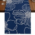 thumbnail image 1 of Table Runners 120 Inches Long Dress Scarves, Blue Flowers Farmhouse Coffee/Dining/Kitchen Table Runner for Living Room, Spring Floral Botanical Modern Art 13x120 Inch, 1 of 9