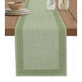 thumbnail image 1 of Table Runners 120 Inches Long Dress Scarves, Cameo Green Retro Greek Key Farmhouse Coffee/Dining/Kitchen Table Runner for Living Room, Geometric Greece Ancient Rustic 13x120 Inch, 1 of 7