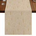 thumbnail image 1 of Table Runners 120 Inches Long Dress Scarves, Khaki Boho Farmhouse Coffee/Dining/Kitchen Table Runner for Living Room, Middle Century Modern Abstract Art 13x120 Inch, 1 of 9