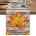 thumbnail image 1 of Table Runners 120 Inches Long Dress Scarves, Maple Leaves Fall Farmhouse Coffee/Dining/Kitchen Table Decor Table Runner for Living Room, Thanksgiving Wooden Botanical Vintage Art 13x120 Inch, 1 of 9