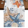 thumbnail image 1 of Table Runners 120 Inches Long Dress Scarves, Orange Blue Starfish Coastal Farmhouse Coffee/Dining/Kitchen Table Runner for Living Room, Summer Beach Eucalyptus Retro 13x120 Inch, 1 of 9