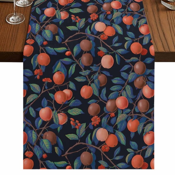 Table Runners 120 Inches Long Dress Scarves, Pink Lemons Farmhouse Coffee/Dining/Kitchen Table Runner for Living Room, Summer Botanical Watercolor Retro Art 13x120 Inch