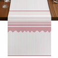 thumbnail image 1 of Table Runners 120 Inches Long Dress Scarves, Pink Purple Striped Farmhouse Coffee/Dining/Kitchen Table Runner for Living Room, Abstract Modern Geometric Stripes 13x120 Inch, 1 of 9