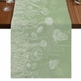 thumbnail image 1 of Table Runners 120 Inches Long Dress Scarves, Sage Green Wildflowers Farmhouse Coffee/Dining/Kitchen Table Runner for Living Room, Modern Floral Butterfly Plant 13x120 Inch, 1 of 9