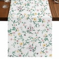 thumbnail image 1 of Table Runners 120 Inches Long Dress Scarves, Spring Flowers Farmhouse Coffee/Dining/Kitchen Table Runner for Living Room, Yellow Pink Floral Leaves Country Farm Plants 13x120 Inch, 1 of 9