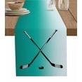 thumbnail image 1 of Table Runners 120 Inches Long Dress Scarves, Teal Green Farmhouse Coffee/Dining/Kitchen Table Runner for Living Room, Gradient Simple Ice Hockey Sport Game 13x120 Inch, 1 of 7