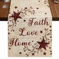 thumbnail image 1 of Table Runners 120 Inches Long Dress Scarves, Vintage Country Farmhouse Coffee/Dining/Kitchen Table Runner for Living Room, Vintage Rustic Texas Stars Plants Branch 13x120 Inch, 1 of 9
