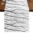 thumbnail image 1 of Table Runners 36 Inches Long Dress Scarves, Black Branches Farmhouse Kitchen Table Runner, Short Coffee Tablerunners, Modern Abstract Art Forest Silhouettes 13x36 Inch, 1 of 9