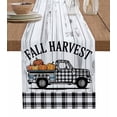 thumbnail image 1 of Table Runners 36 Inches Long Dress Scarves, Fall Pumpkins Farmhouse Kitchen/Dining Table Runner, Short Coffee Tablerunners, Thanksgiving Country Car Vintage Black Check 13x36 Inch, 1 of 7