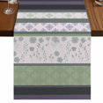 thumbnail image 1 of Table Runners 36 Inches Long Dress Scarves, Green Stripes Abstract Farmhouse Kitchen/Dining Table Runner, Short Coffee Tablerunners, Geometric Spring Flowers Rustic 13x36 Inch, 1 of 9