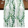 thumbnail image 1 of Table Runners 36 Inches Long Dress Scarves, Green Weeping Eucalyptus Farmhouse Kitchen/Dining Table Runner, Short Coffee Tablerunners, Spring Summer Country Leaves 13x36 Inch, 1 of 9
