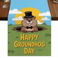 thumbnail image 1 of Table Runners 36 Inches Long Dress Scarves, Happy Groundhog Day Farmhouse Kitchen/Dining Table Runner, Short Coffee Tablerunners, Cartoon Ground Hog Grass Sun Sky Blue 13x36 Inch, 1 of 9
