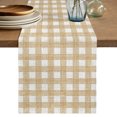 thumbnail image 1 of Table Runners 36 Inches Long Dress Scarves, Orange Farmhouse Check Farmhouse Kitchen/Dining Table Decor Table Runner, Short Coffee Tablerunners, Buffalo Plaid Boho Vintage Rustic 13x36 Inch, 1 of 9
