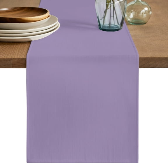 Table Runners 36 Inches Long Dress Scarves, Pure Lavender Purple Farmhouse Kitchen/Dining Table Decor Table Runner, Short Coffee Tablerunners, Modern Solid Color Minimalist Art 13x36 Inch