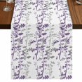 thumbnail image 1 of Table Runners 36 Inches Long Dress Scarves, Purple Grey Botanical Farmhouse Kitchen/Dining Table Runner, Short Coffee Tablerunners, Spring Floral Summer Farmhouse 13x36 Inch, 1 of 9