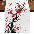 thumbnail image 1 of Table Runners 36 Inches Long Dress Scarves, Red Spring Floral Farmhouse Kitchen/Dining Table Runner, Short Coffee Tablerunners, Birds Branches Watercolor Flowers 13x36 Inch, 1 of 9