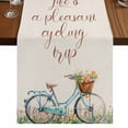 thumbnail image 1 of Table Runners 36 Inches Long Dress Scarves, Spring Farmhouse Kitchen/Dining Table Runner, Short Coffee Tablerunners, Country Bicycle Botanical Blossom Wild Flowers 13x36 Inch, 1 of 9