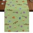 thumbnail image 1 of Table Runners 36 Inches Long Dress Scarves, Spring Flowers Farmhouse Kitchen/Dining Table Runner, Short Coffee Tablerunners, Pink Yellow Wildflowers Country Plants Green 13x36 Inch, 1 of 9
