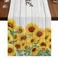 thumbnail image 1 of Table Runners 36 Inches Long Dress Scarves, Sunflower Farmhouse Kitchen/Dining Table Runner, Short Coffee Tablerunners, Yellow Summer Botanical Farmhouse Floral Wooden 13x36 Inch, 1 of 9