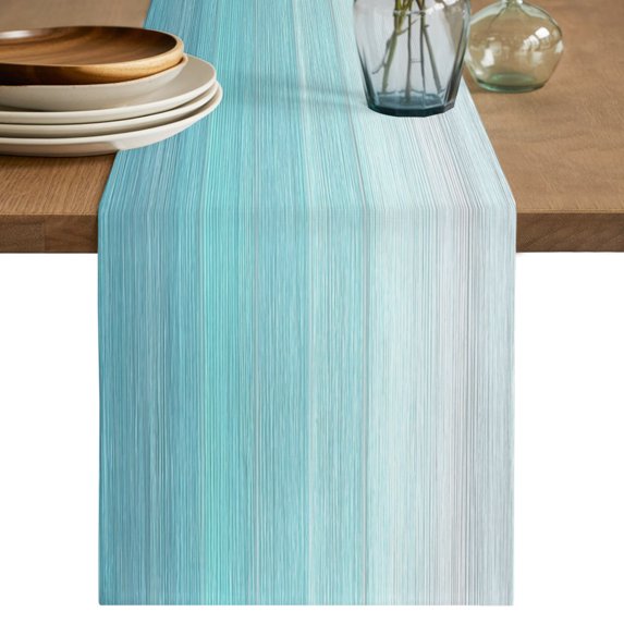Table Runners 36 Inches Long Dress Scarves, Teal Blue Summer Farmhouse Kitchen/Dining Table Decor Table Runner, Short Coffee Tablerunners, Farmhouse Beach Blue Wooden 13x36 Inch