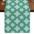 thumbnail image 1 of Table Runners 36 Inches Long Dress Scarves, Teal Green Floral Farmhouse Kitchen/Dining Table Runner, Short Coffee Tablerunners, Spring Flowers Modern Abstract Art Farmhouse 13x36 Inch, 1 of 9