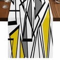 thumbnail image 1 of Table Runners 36 Inches Long Dress Scarves, Yellow Black Geometric Farmhouse Kitchen/Dining Table Runner, Short Coffee Tablerunners, Abstract Art Modern Line 13x36 Inch, 1 of 9