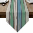 thumbnail image 1 of Table Runners 36 Inches Long, Green Wood Retro Cotton Linen Kitchen Dining Coffee Table Runner for Party Home Decor, Striped Mottled Planks Farmhouse Tabletop Dresser Scarves Runner 13x36 Inch, 1 of 9