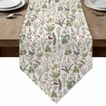 thumbnail image 1 of Table Runners 48 Inches Long, Botanical Cotton Linen Kitchen Dining Coffee Table Runner for Party Home Decor, Vintage Floral Wildflower Country Leaf Plant Tabletop Dresser Scarves Runner 13x48 Inch, 1 of 9