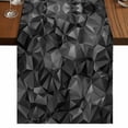 thumbnail image 1 of Table Runners 48 Inches Long Dress Scarves, Black Geometric Farmhouse Kitchen/Dining Table Runner, Short Coffee Tablerunners, Contemporary Minimalism Abstract Pattern 13x48 Inch, 1 of 9
