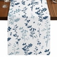 thumbnail image 1 of Table Runners 48 Inches Long Dress Scarves, Blue Botanical Farmhouse Kitchen/Dining Table Runner, Short Coffee Tablerunners, Watercolor Spring Floral Summer Leaf 13x48 Inch, 1 of 9