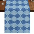 thumbnail image 1 of Table Runners 48 Inches Long Dress Scarves, Blue Geometric Farmhouse Kitchen/Dining Table Runner, Short Coffee Tablerunners, Retro Morocco Abstract Art 13x48 Inch, 1 of 9
