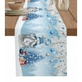 thumbnail image 1 of Table Runners 48 Inches Long Dress Scarves, Blue Gnomes Christmas Farmhouse Kitchen/Dining Table Runner, Short Coffee Tablerunners, Snowflake Xmas Tree Gifts Winter 13x48 Inch, 1 of 7