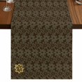thumbnail image 1 of Table Runners 48 Inches Long Dress Scarves, Brown Golden Floral Farmhouse Kitchen/Dining Table Runner, Short Coffee Tablerunners, Modern Abstract Art Spring Flowers 13x48 Inch, 1 of 9