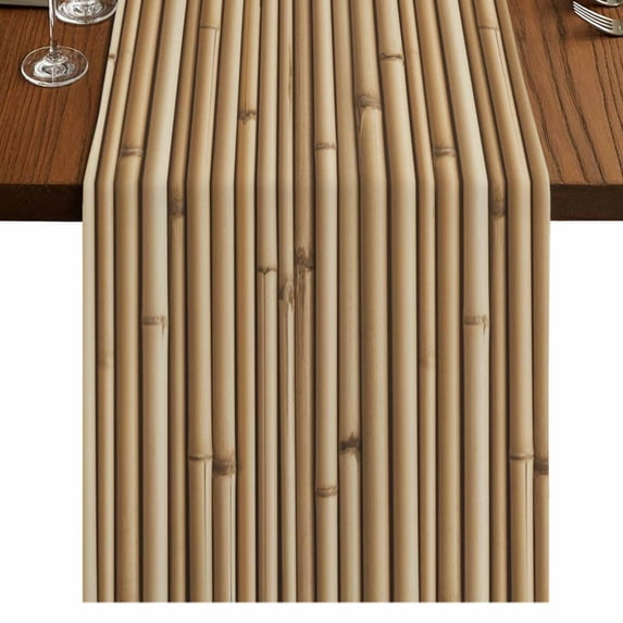 Table Runners 48 Inches Long Dress Scarves, Country Farmhouse Farmhouse Kitchen/Dining Table Runner, Short Coffee Tablerunners, Vintage Plants Lines Pattern Brown 13x48 Inch