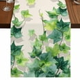 thumbnail image 1 of Table Runners 48 Inches Long Dress Scarves, Country Leaves Farmhouse Kitchen/Dining Table Runner, Short Coffee Tablerunners, Spring Green Leaf Branches Vine Botanical 13x48 Inch, 1 of 9
