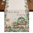 thumbnail image 1 of Table Runners 48 Inches Long Dress Scarves, Eucalyptus Trucks Farmhouse Kitchen/Dining Table Runner, Short Coffee Tablerunners, Spring Farmhouse Floral Leaves Burlap 13x48 Inch, 1 of 9
