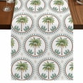 thumbnail image 1 of Table Runners 48 Inches Long Dress Scarves, Palm Trees Farmhouse Kitchen/Dining Table Runner, Short Coffee Tablerunners, Green Summer Botanical Watercolor 13x48 Inch, 1 of 9