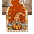 thumbnail image 1 of Table Runners 48 Inches Long Dress Scarves, Red Orange Gnomes Fall Farmhouse Kitchen/Dining Table Runner, Short Coffee Tablerunners, Thanksgiving Pumpkins Plaid Leaves 13x48 Inch, 1 of 7