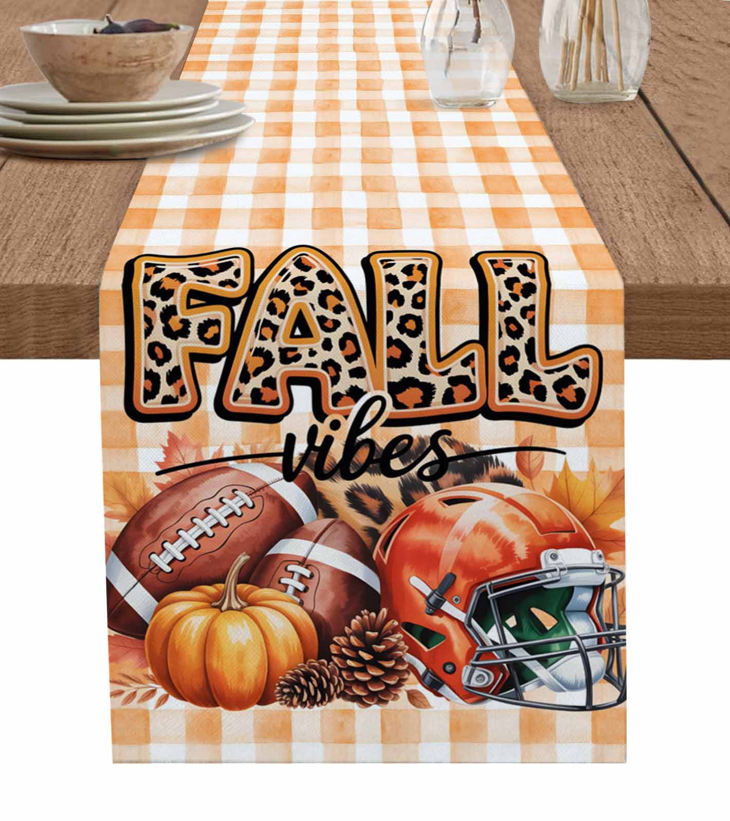 Table Runners 48 Inches Long Dress Scarves, Rugby Pumpkin Fall ...