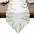 thumbnail image 1 of Table Runners 48 Inches Long, Green Eucalyptus Leaves Cotton Linen Kitchen Dining Coffee Table Runner for Party Home Decor, Pastoral Weep Botanical Leaf Tabletop Dresser Scarves Runner 13x48 Inch, 1 of 9