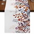 thumbnail image 1 of Table Runners 60 Inches Long Dress Scarves, Brown Eucalyptus Leaves Farmhouse Kitchen/Dining Table Runner, Small Coffee Tablerunners, Summer Botanical Watercolor Leaf 13x60 Inch, 1 of 9