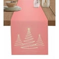 thumbnail image 1 of Table Runners 60 Inches Long Dress Scarves, Chritsmas Tree Lights Farmhouse Kitchen/Dining Table Runner, Small Coffee Tablerunners, Pink Xmas New Year Holiday 13x60 Inch, 1 of 7